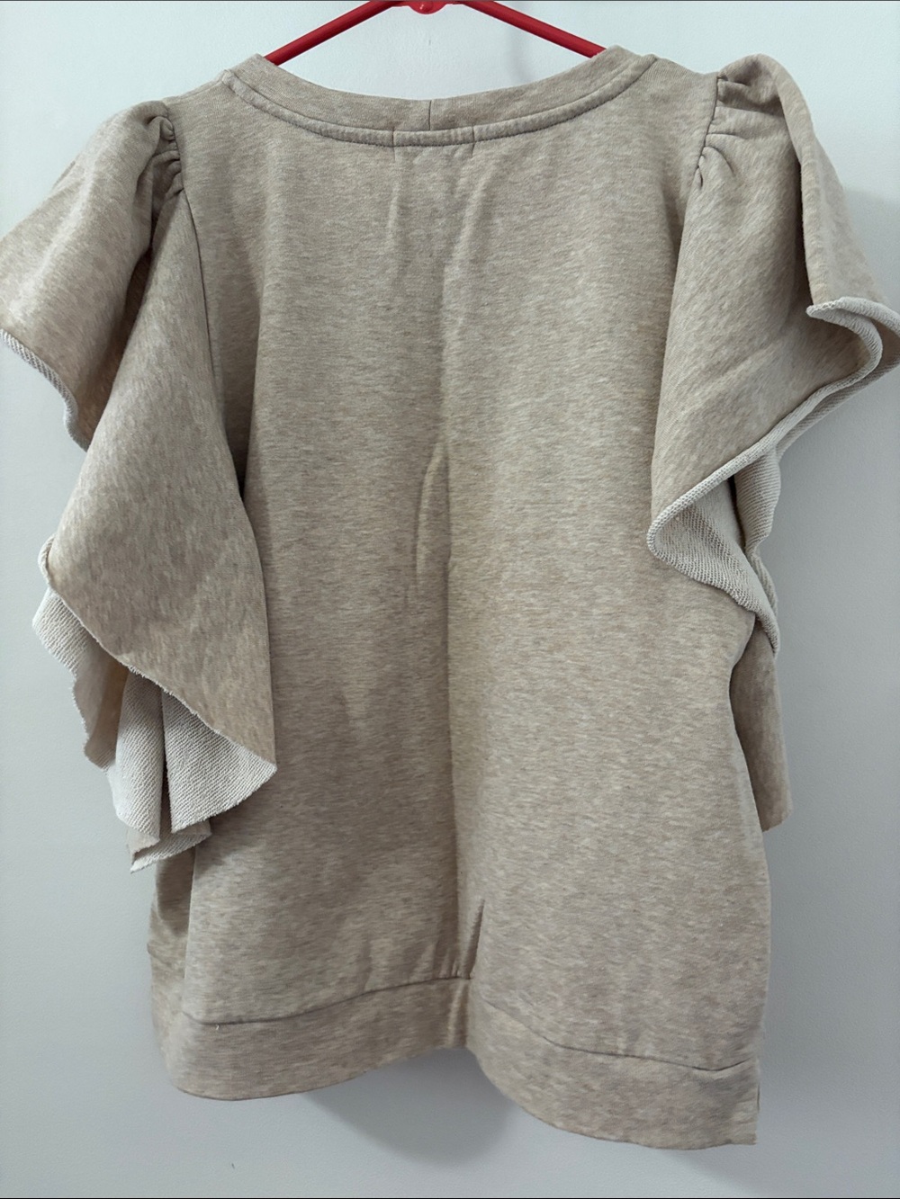 Evereve Neutral Puff-Sleeve Sweatshirt Top - Picture 4 of 4